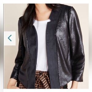 Anthropologie sequin open jacket NWT